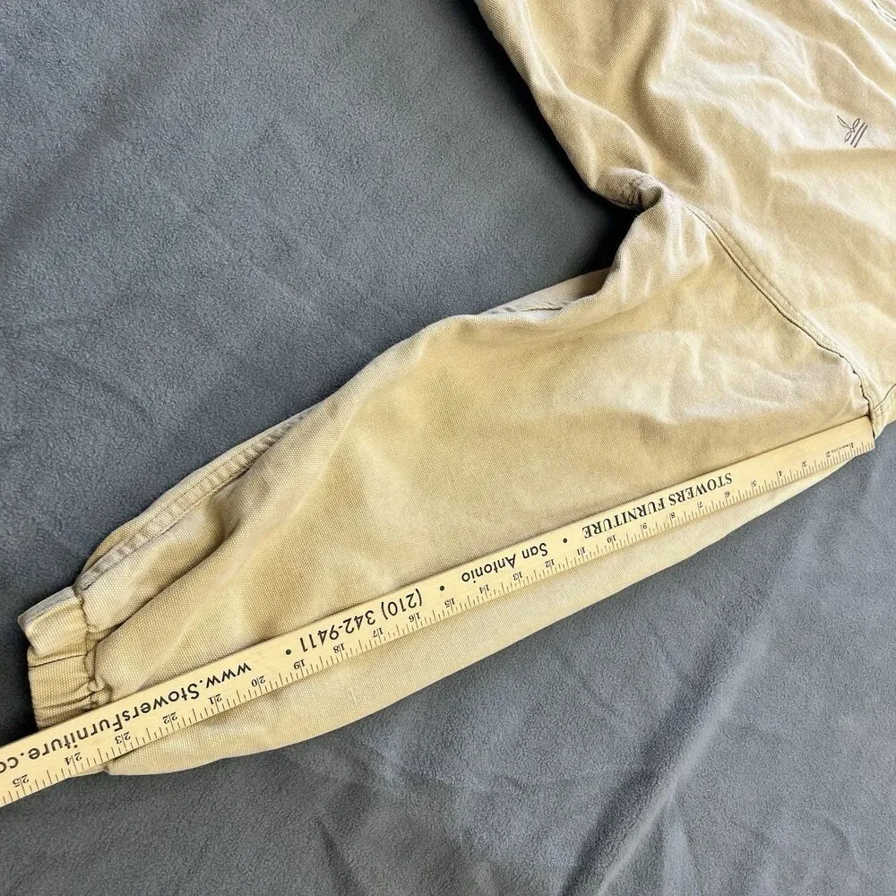 Vtg Lucchese Jacket Mens XL 1883 Original Canvas Bomber Tan Western Cowboy